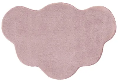 Produktbild von BELIANI Teppich Hellviolett Kunstfell 80 x 120 cm Wolkenform Hochflor Modernes Design für Wohnzimmer Schlafzimmer Kinderzimmer Hochflorteppich