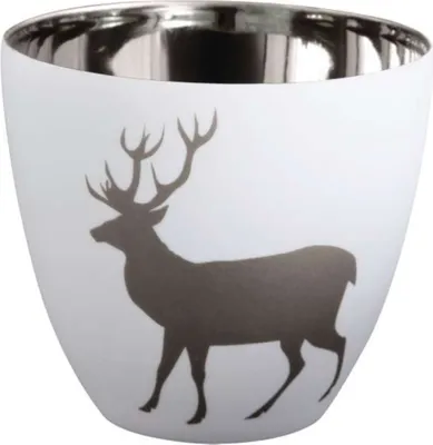 Produktbild von ASA Windlicht Hirsch weiss/silber 6,4 cm