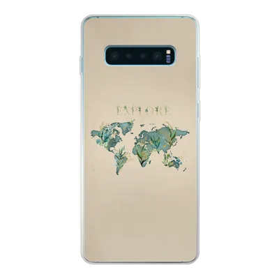Produktbild von MuchoWow® Handyhülle Schutzhülle Hülle für Samsung Galaxy S10 Lite Weltkarte - Pflanzen - Wasser Silikon Softcase Handy Hülle - Schutz