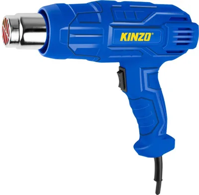 Obrázok produktu pre Teplovzdušná pištoľ Kinzo - 230 V - modrá - 350 až 600 stupňov - 2 nastavenia teploty - farebný horák