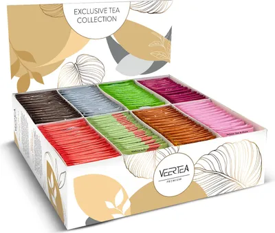 Produktbild von Veertea, Tee Geschenkset, Set von 200 Teebeuteln Viele Sorten, D Elegant Gold