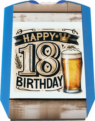 Produktbild von 18. Geburtstag Bier Parkscheibe mit Spruch Happy Birthday 18