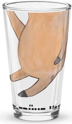 Produktbild von Mr. & Mrs. Panda Bierglas Faultier Vogel - Transparent - Geschenk, Wasserglas, Der Frühe, Glas, Cocktailglas, Tumbler, Morgenmuffel, Trinkglas, Spinner