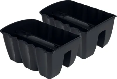 Obrázek produktu pro 2x Květinový truhlík 40 cm Závěsný květináč Balkonový květináč Želírovaný květináč DCRO Antracitový