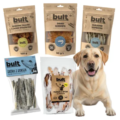 Produktbild von Bult | Kauartikel Natürlich für Hunde - Mix Ausgeschmäckern - 500g - für Das Fell - Natürliche Hundesnacks