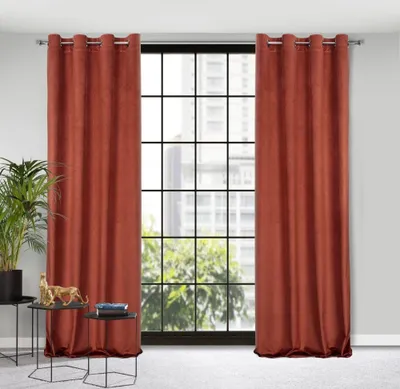 Zdjęcie produktu dla Eurofirany 384158, Przezroczysty, Brązowy, Monochromatyczny, Poliester, Oczko, 200 g/m²