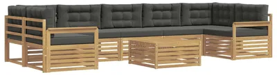 Produktbild von vidaXL Outdoor-Sofagarnitur 8 stk. Weiß und Anthrazit