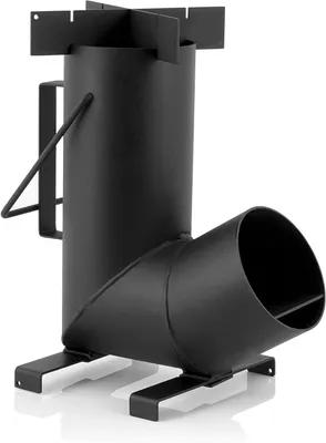 Productafbeelding van Raketoven - Outdoor kooktoestel - Buiten koken - Rookvrije vlam - 355 cm hoog - Zwart