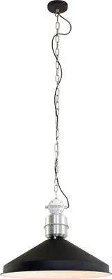 Produktbild von Steinhauer Pendelleuchte Zappa 1-flammig Schwarz Matt/ Alu Matt/ Weiß 54x54cm