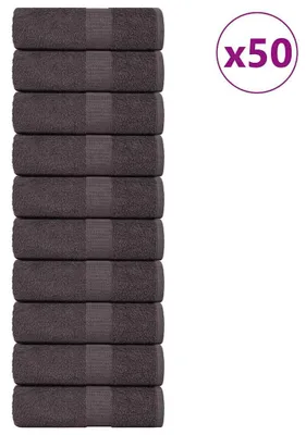 Zdjęcie produktu dla Ręczniki dla gości vidaXL FROGN, 50 szt., kolor antracytowy, 30 x 50 cm, 360 g/m²