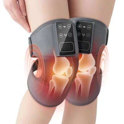 Produktbild von Kniemassagegerät, Kabelloses Kniemassagegerät mit Wärmevibration zur Schmerzlinderung, elektrisch beheizte Kniebandage mit 5 Wärmestufen 3 Massagemodi