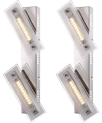 Produktbild von 2er Set LED Kristall Wandleuchten, Spots schwenkbar