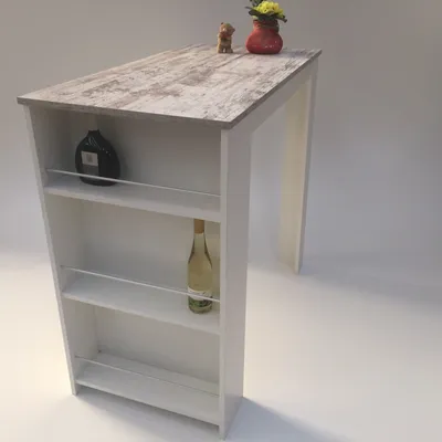 Produktbild von Möbel SD Bartisch -Stehtisch Weiß Canyon 112 x 57 x 107 cm B x T x H