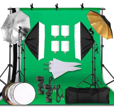 Obrázok produktu pre Sada osvetlenia pre fotografovanie, sada softboxov a reflektorov, kompletný systém pozadia, súprava pre fotografické štúdio 36