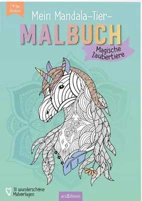 Produktbild von arsEdition Mein Mandala-Tier-Malbuch – Magische Zaubertiere