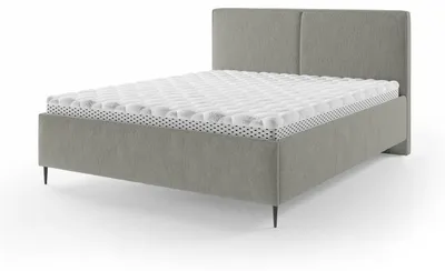 Zdjęcie produktu dla Łóżko tapicerowane z pojemnikiem na pościel, kolor beżowy, wymiary 160 x 200 cm