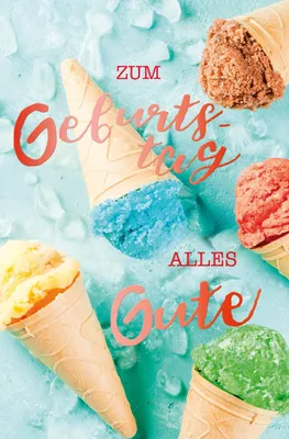 Produktbild von Geburtstag - Glückwunschkarte im Format 11,5 x 17 cm mit Umschlag
