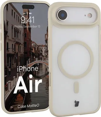 Produktbild von Handyhülle mit Magnetring für iPhone Air, Bizon Case MatteO, Getönt-Beige