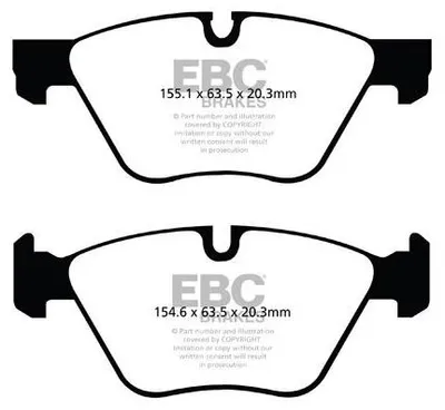 Produktbild von EBC Brakes Bremsbeläge Satz Vorne Bremsklötze für BMW 3 Touring (E91) DP42077R