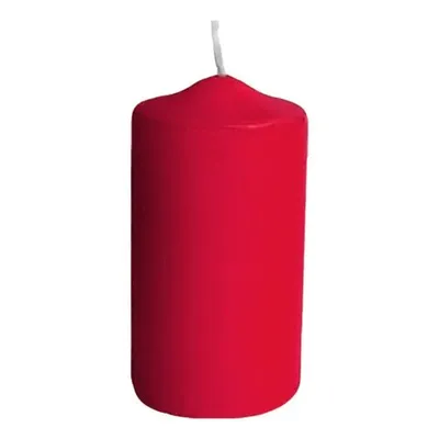 Produktbild von 4x Stumpenkerzen Ø 50 x 100 mm 15 Stunden Brenndauer rot