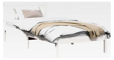 Produktbild von Betten und Zubehör, Betten und Bettrahmen, Kiefernholz in Weiß, 75 x 190 cm, robust
