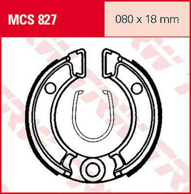 Obrázek produktu pro Sada brzdových čelistí TRW MCS827 ZB50P AB22