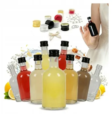 Image de Bimberek TADEK, lot de 10 mini bouteilles en verre de 50 ml, idéal pour les mariages