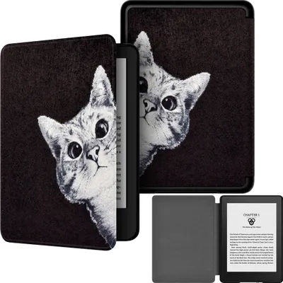 Produktbild von Kindle Paperwhite 6 / Colorsoft / Signature Edition Grafikhülle - Weiße Katze