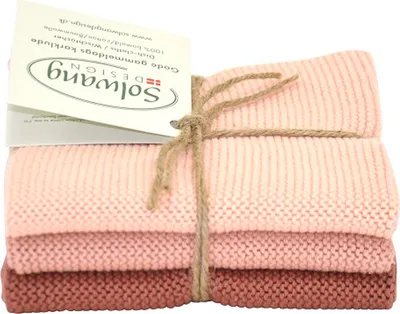 Zdjęcie produktu dla Chusteczki Solwang "3 sztuki chusteczek z dzianiny" brzoskwiniowe combi