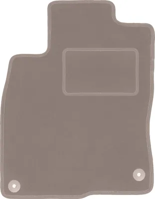 Produktbild von Fahrerfußmatte Velours beige passend für Honda Civic X (2017-, Schrägheck) – mit Befestigungen – passgenau