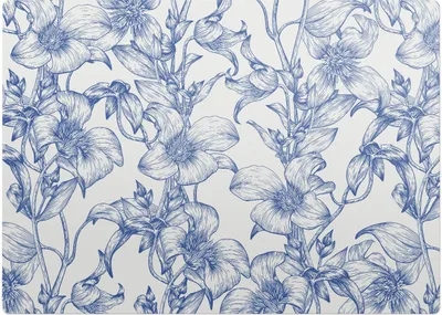 Produktbild von Blumenmuster Aus Ranken – Bodenschutzmatte – Rutschfest – Schutzmatte für Büro – Vinylmatte – Stuhlunterlage – 140 x 100 cm