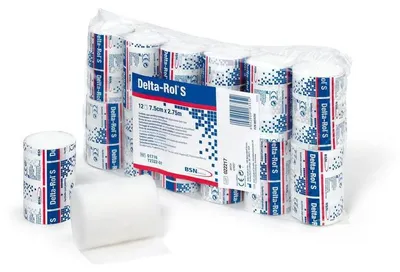 Produktbild von Delta Rol S Polsterbinde 7,5 cmx2,75 m 12 St