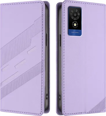 Obrázek produktu pro Pouzdro pro TCL 501/T433D,Polyuretankožené peněženkové pouzdro s přihrádkou na karty a funkcí stojánku Violett