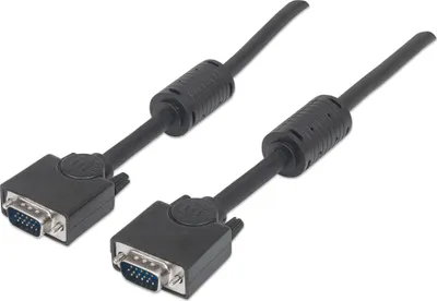 Produktbild von MANHATTAN SVGA Kabel HD15 St/St  3.0m  Ferritkern   schwarz