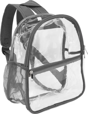 Obrázek produktu pro Průhledný batoh z PVC, přenosný batoh z PVC na zip, vysokokapacitní průhledný batoh do školy