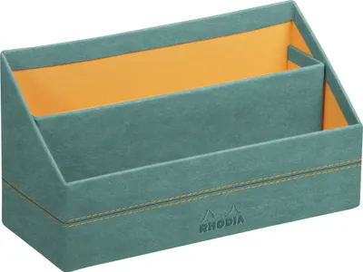 Produktbild von Rhodia Rhodiarama Briefständer aus Kunstleder, 25x10x14 cm - Wassergrün 194611C