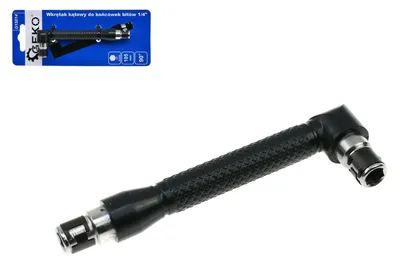 Obrázok produktu pre Predĺženie - uhlový adaptér na bity 1/4'', 105mm, 90°, Geko
