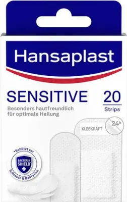 Obrázek produktu pro Hansaplast Sensitive Plaster Hypoalergenní proužky 20 ks