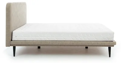 Zdjęcie produktu dla Brązowe łóżko tapicerowane Łóżka do sypialni Designerskie luksusowe łóżka tekstylne