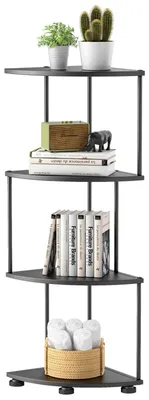 Produktbild von Metall-Eckregal, 4-stufiges und industrielles Design