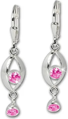 Image de SilberDream Boucles d'oreilles pour femmes 925 argent rose Eye Zirkonia Boucles d'oreilles SDO523P