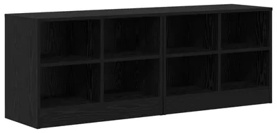 Zdjęcie produktu dla Szafka pod łóżko z półką 2 pcs Czarny dąb 66 x 33 x 48 cm
