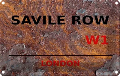 Produktbild von vianmo Blechschild 12x18 cm Savile Row W1 Abenteuer Reisen England Urlaub
