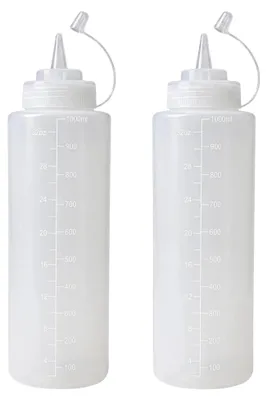 2 Quetschflaschen 1000 ml, lebensmittelecht, BPA-frei