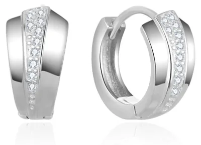 Image de Boucles d'oreilles rondes élégantes en argent AGUC2673
