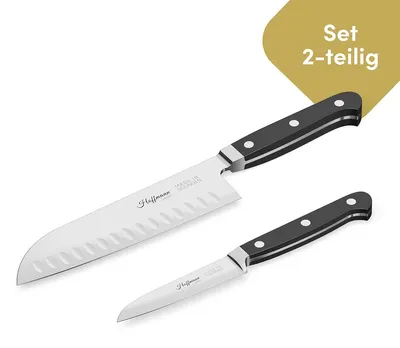 Produktbild von Hoffmann Messer-Set 2-tlg. Santoku + Gemüsemesser Solingen