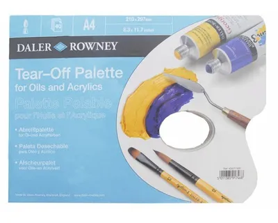 Produktbild von Daler-Rowney A4 Abreißpalette für Öl- und Acrylfarben, 40 Blatt