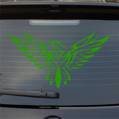 Produktbild von Heckscheibenaufkleber Adler Tribal Eagle Tattoo Vogel KFZ 55x55 cm Hellgrün Auto Aufkleber Sticker