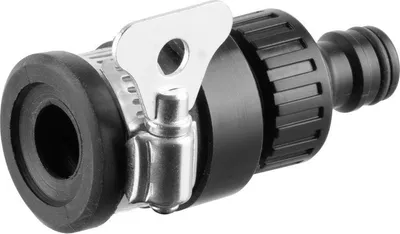 Zdjęcie produktu dla Adapter DY8012, 1/2", zatrzaskowy, do węża ogrodowego, z metalowym zaciskiem