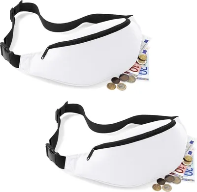 Produktbild von 2 x Bagbase Sport Hüfttasche weiß 2,5 Liter